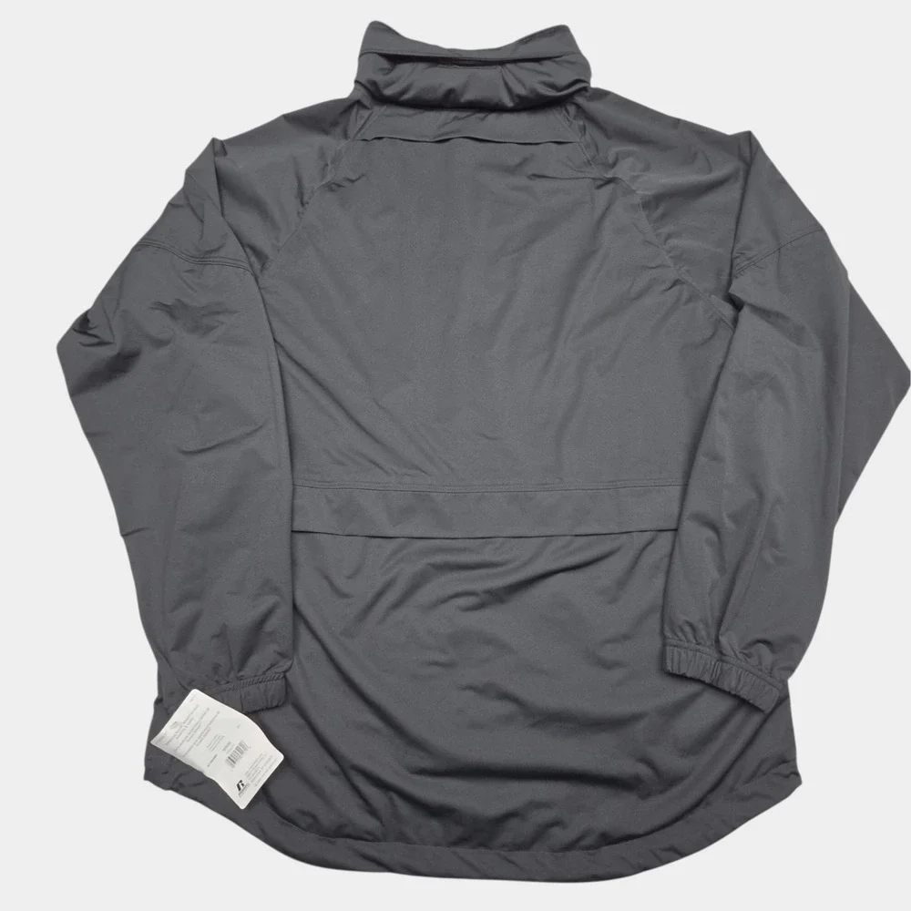 Ohio University Russell Athletic Rain Jacket Sz M Gray Hooded Windbreaker NWT
